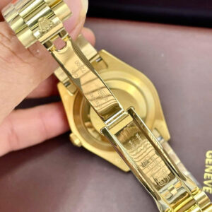 Đồng hồ Rolex Day-Date nam vàng gold cọc số đá mặt đen fake cao cấp 40mm