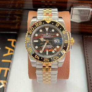 Đồng hồ Rolex GMT-Master II Nam demi mặt đá mắt hổ fake cao cấp 40mm