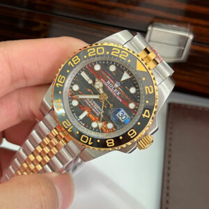 Đồng hồ Rolex GMT-Master II Nam demi mặt đá mắt hổ fake cao cấp 40mm