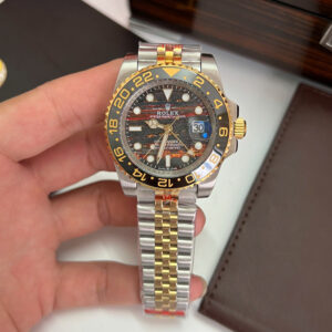 Đồng hồ Rolex GMT-Master II Nam demi mặt đá mắt hổ fake cao cấp 40mm