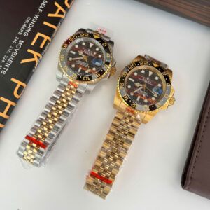 Đồng hồ Rolex GMT-Master II Nam demi mặt đá mắt hổ fake cao cấp 40mm