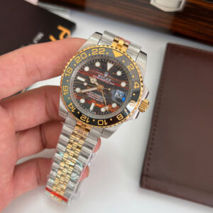 Đồng hồ Rolex GMT-Master II Nam demi mặt đá mắt hổ fake cao cấp 40mm