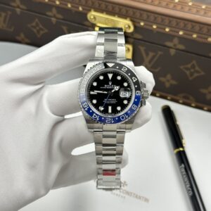 Đồng hồ Rolex Replica 11 GMT-Master II 126710BLNR Batgirl viền gốm xanh đen nhà máy VS 40mm (2)
