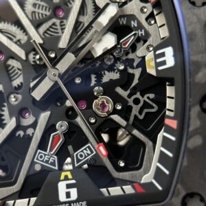 Đồng hồ nam Richard Mille RM 35-03 Rafael Nadal Replica 11 vỏ carbon TPT màu đen dây cao su 43 (3)