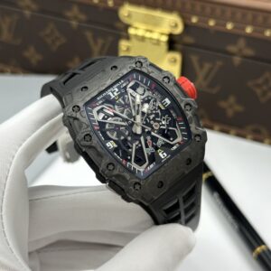 Đồng hồ nam Richard Mille RM 35-03 Rafael Nadal Replica 11 vỏ carbon TPT màu đen dây cao su 43 (3)