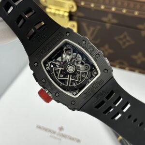 Đồng hồ nam Richard Mille RM 35-03 Rafael Nadal Replica 11 vỏ carbon TPT màu đen dây cao su 43 (3)