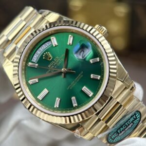 Đồng hồ nam Rolex Day-Date Rep cao cấp mặt xanh lá cây bộ máy calibre 3255 xưởng RC 40mm (2)