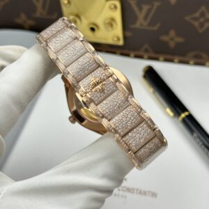 Đồng hồ nữ Patek Philippe Twenty 4 7300 Replica 11 vỏ mạ vàng hồng đính full đá 36mm (2)