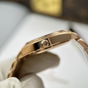 Đồng hồ nữ Patek Philippe Twenty 4 7300 Replica 11 vỏ mạ vàng hồng đính full đá 36mm (2)