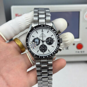 Đồng hồ Omega Replica 11 Speedmaster Silver Snoopy Award mặt trắng viền đen 42mm (2)