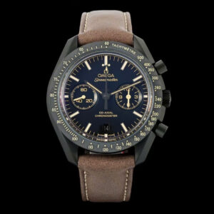 Đồng hồ Omega SpeedMaster Replica 11 mặt đen dây da nâu nhà máy OM 44mm (2)