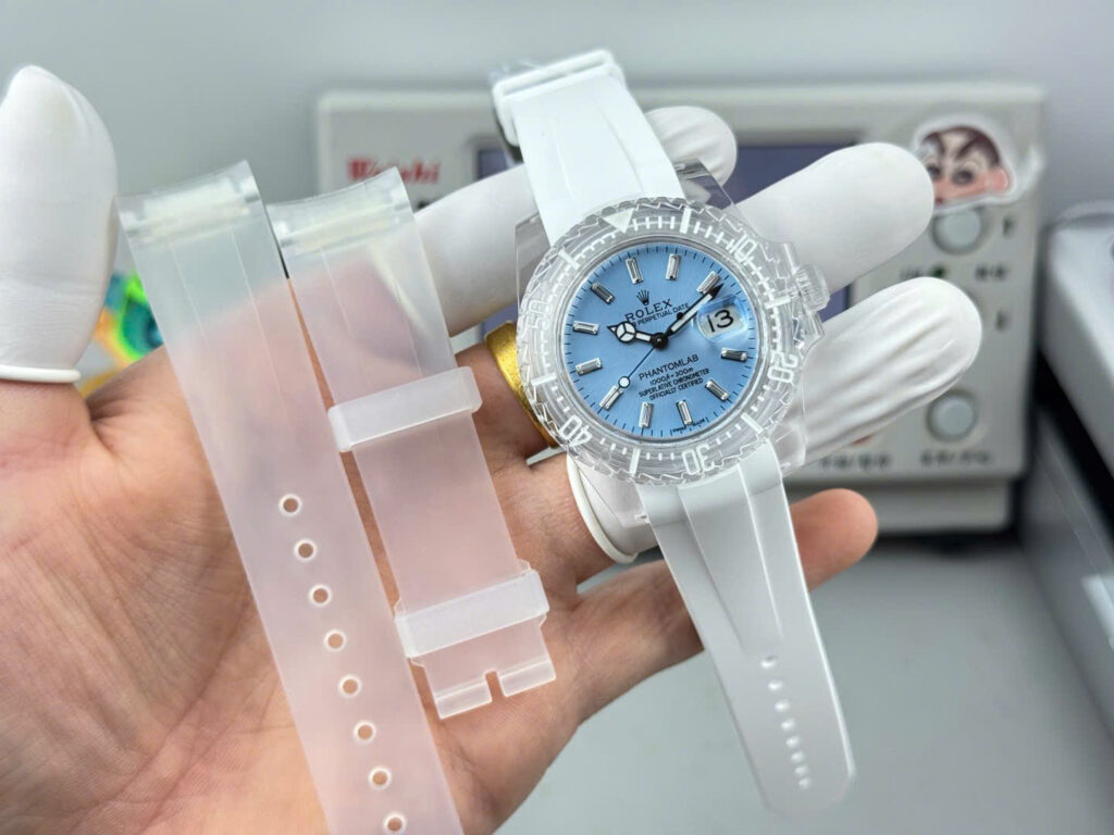 Đồng hồ Rolex Submariner Phantomlab chế tác mặt xanh băng dây cao su 40mm (1)