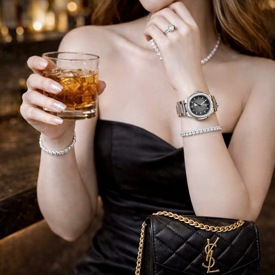 Đồng Hồ Patek Philippe Nautilus 7118 Nữ Mặt Xám Đính Đá Fake Cao Cấp 35mm (4) Đồng Hồ Patek Philippe Nautilus 7118 Nữ Mặt Xám Đính Đá Fake Cao Cấp 35mm