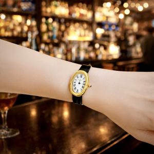 Đồng hồ Cartier Fake Cao Cấp Baignoire 1920 WGBA0022 Vàng Gold Dây Da 23x31mm