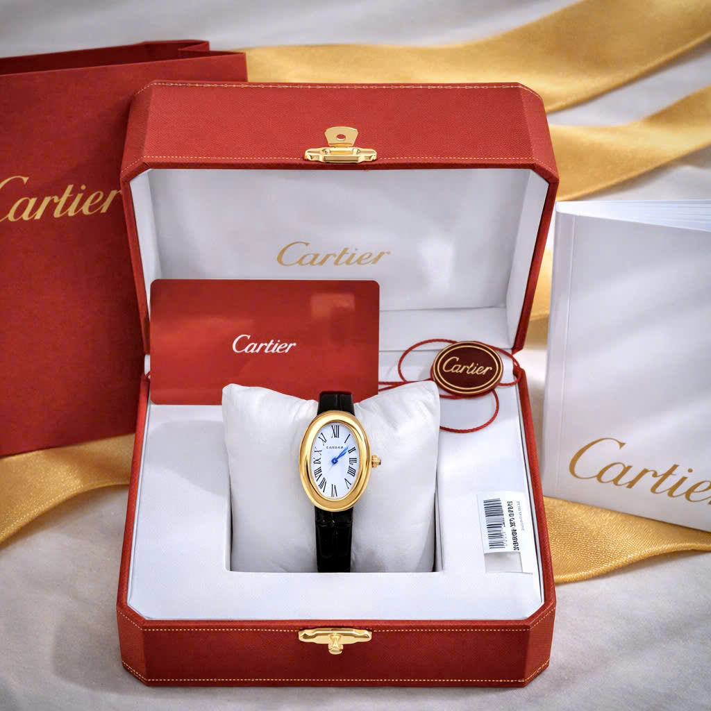 Đồng hồ Cartier Fake Cao Cấp Baignoire 1920 WGBA0022 Vàng Gold Dây Da 23x31mm (3) Đồng hồ Cartier Fake Cao Cấp Baignoire 1920 WGBA0022 Vàng Gold Dây Da 23x31mm