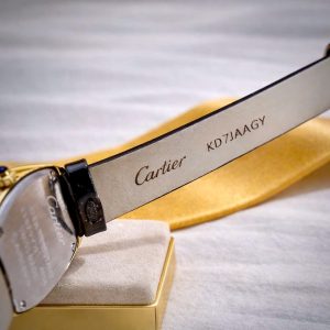 Đồng hồ Cartier Fake Cao Cấp Baignoire 1920 WGBA0022 Vàng Gold Dây Da 23x31mm