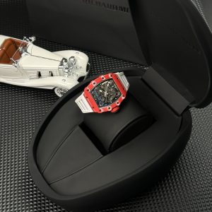 Đồng hồ Richard Mille RM35-02 Replica 11 vỏ carbon màu đỏ máy cơ Thuỵ Sỹ 45mm (1)