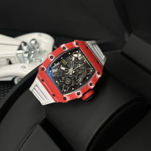 Đồng hồ Richard Mille RM35-02 Replica 11 vỏ carbon màu đỏ máy cơ Thuỵ Sỹ 45mm (1)