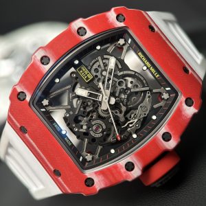 Đồng hồ Richard Mille RM35-02 Replica 11 vỏ carbon màu đỏ máy cơ Thuỵ Sỹ 45mm (1)
