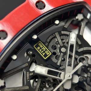 Đồng hồ Richard Mille RM35-02 Replica 11 vỏ carbon màu đỏ máy cơ Thuỵ Sỹ 45mm (1)